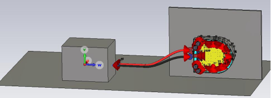 基于 cst 的双三相电机控制器电磁兼容性传导发射瞬