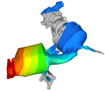 abaqus对某排气系统热端的热模态分析及结构优化