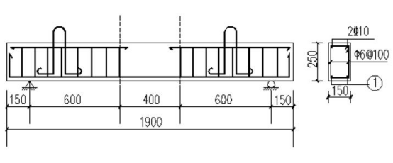 试件尺寸及配筋图