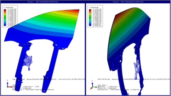 基于 abaqus 的无框玻璃升降器预压量分析研究