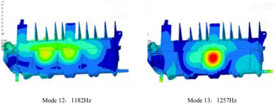 进气歧管 1300hz 附近模态振型