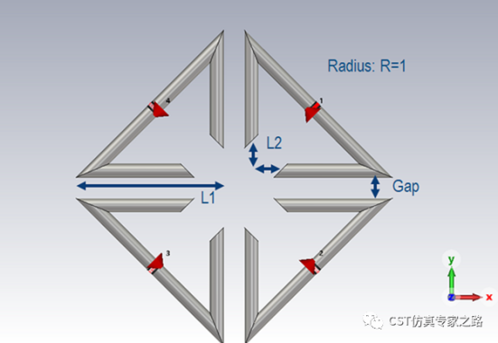 cst软件三角偶极子天线（上）mimo、ecc和dg