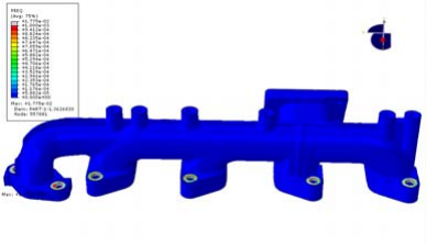排气歧管残余应变分布