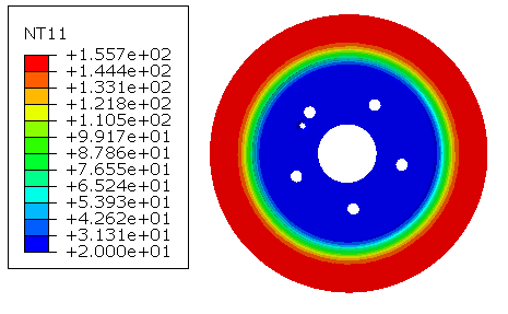 基于abaqus热分析在制动盘上的应用