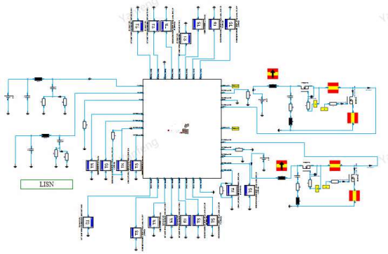 cst电磁仿真电动汽车内饰产品系统级传导发射