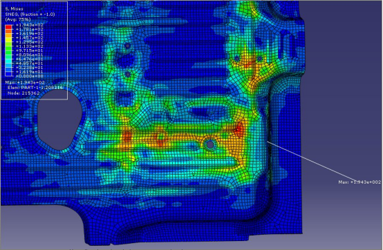 基于abaqus的某车型副座椅安装脚处地板强度刚度分析