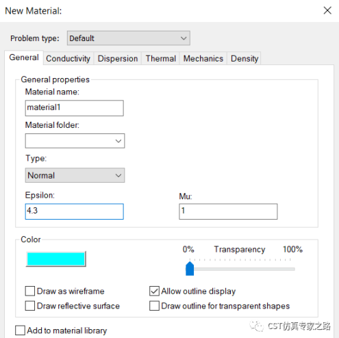 cst软件如何定义复介电常数---电导率cond与损耗角tand