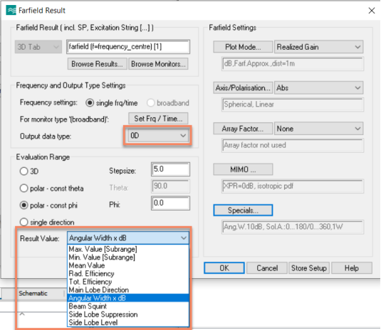 cst软件如何计算天线“x”db的波束宽度？