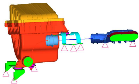 基于 catia 和 abaqus 的某车型空滤器装置分析