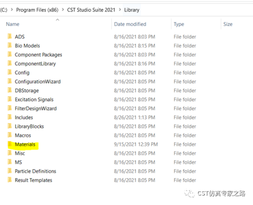 cst软件如何添加和管理自定义的材料