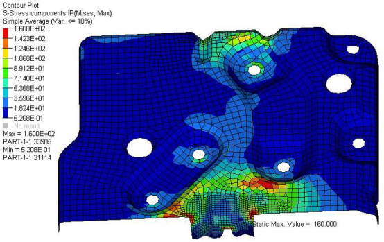 abaqus在蓄电池支架强度分析中的应用