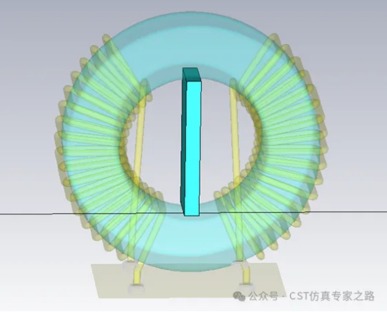 cst2025 共模电感3d参数化建模及共模、差模特性仿真