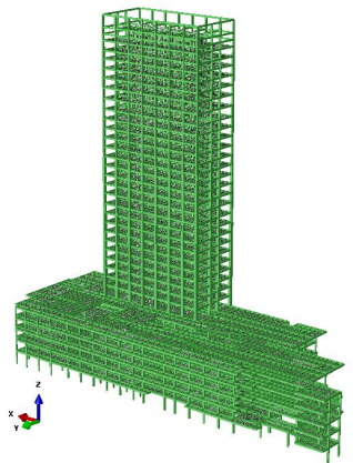 图 11. 高层有限元模型