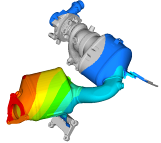 abaqus对某排气系统热端的热模态分析及结构优化