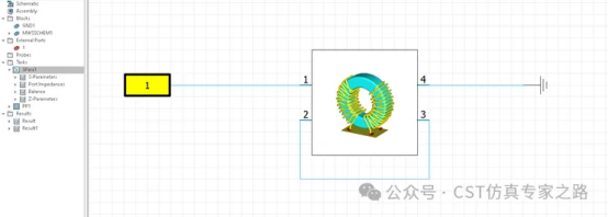 cst2025 共模电感3d参数化建模及共模、差模特性仿真