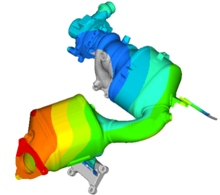 abaqus对某排气系统热端的热模态分析及结构优化
