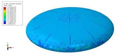 基于abaqus 膜单元的充气囊体结构力学性能研究