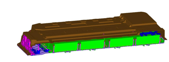 图 1. 有限元模型剖切视图