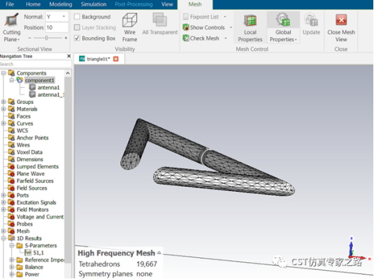 cst软件三角偶极子天线（上）mimo、ecc和dg