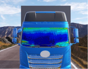 前风窗玻璃压力脉动云图