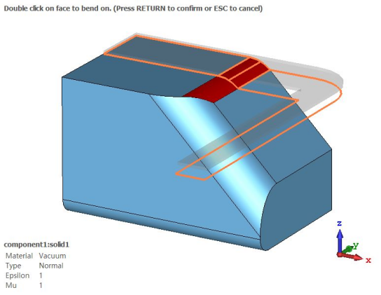 cst软件如何将平面结构弯曲贴到另一个结构上
