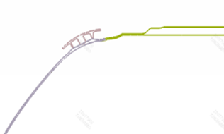 某商用车顶部扰流板结构断面图