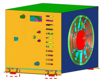 热管理机组的安装脚约束示意图