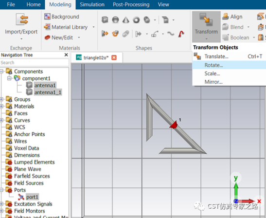 cst软件三角偶极子天线（上）mimo、ecc和dg